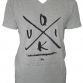 Lys Quiksilver t-shirt med sort print 