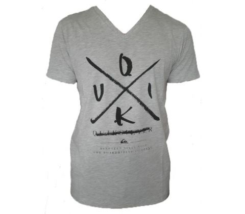 Lys Quiksilver t-shirt med sort print 