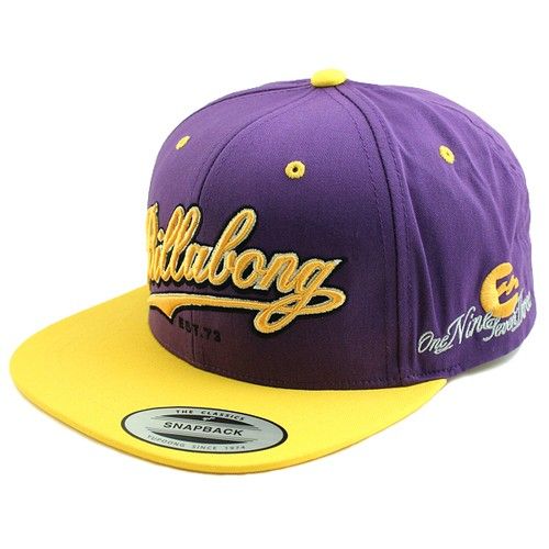 Lilla og gul Billabong cap. Billabong skater kasket
