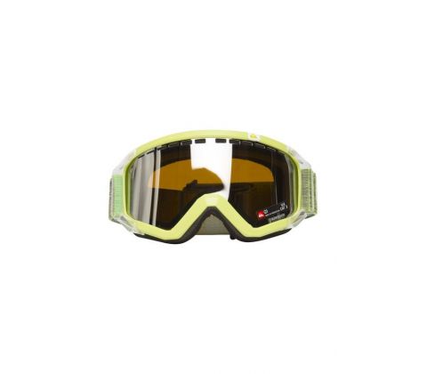 Lime/orange Quiksilver skibrillemed allround linse. 