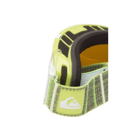 Lime/orange Quiksilver skibrillemed allround linse. 