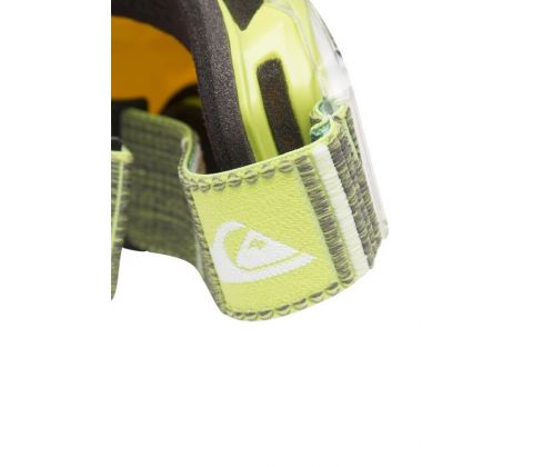 Lime/orange Quiksilver skibrillemed allround linse. 