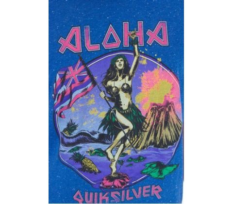 Blå Quiksilver t-shirt med super cool print 