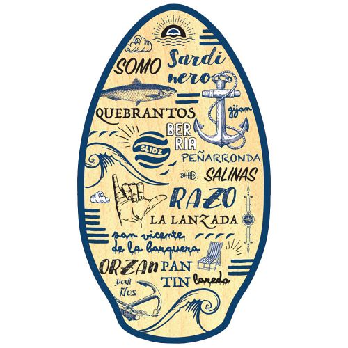 Skimboard One wood 41" North Spain i blåt