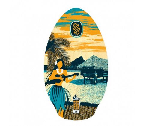 Skimboard til dit barn -35'' Tahiti wood Slidz 